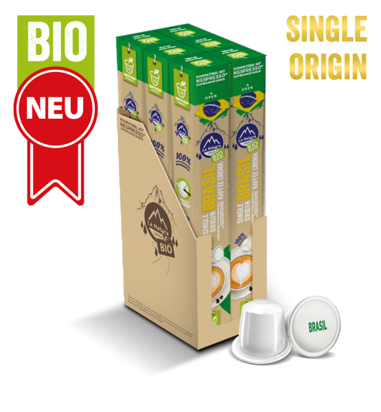 Brasil Plantagen Single Origin BIO Kaffee - 60 Kapseln La Natura Lifestyle