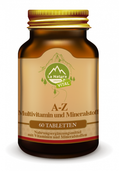 A-Z Multivitamine und Mineralstoffe Tabletten 60 Stück La Natura Lifestyle VITAL