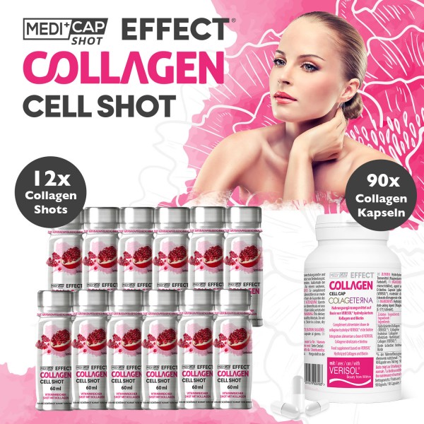 MediCap Effect Collagen Cell Cap Beauty Set 90 Collagen Kapseln inkl. 12 Collagen Shot