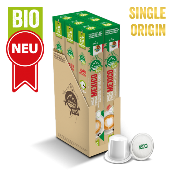 Mexico Plantagen Single Origin BIO Kaffee - 60 Kapseln La Natura Lifestyle
